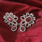 Vintage Ruby Pendant AD Necklace Set