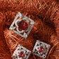 Square Ruby Classic Pendant Set