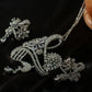 Abstract Blooming Swan Necklace Set