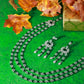 Emerald Layered Ranihaar Style Necklace Set