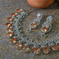 Amber Drop Bridal AD Necklace Set | Designer Wedding Jewelry