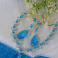 Royal Blue Drop AD Necklace Set | Statement Wedding Jewelry
