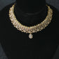 Gold-Plated Crystal Bridal Choker Set with Maang Tikka