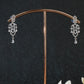 Silver-Plated Stone Choker Set with Drop Earrings