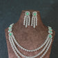 Pastel Mint Layered Diamond Necklace Set