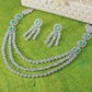Pastel Mint Layered Diamond Necklace Set