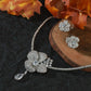 Elegant Floral Zircon Necklace Set for Women