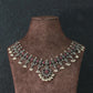 Antique Maroon Floral Drop Necklace for Ethnic Wear