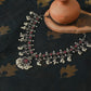 Antique Maroon Floral Drop Necklace for Ethnic Wear