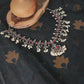 Antique Maroon Floral Drop Necklace for Ethnic Wear