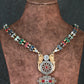 Ethnic Silver Replica Peacock Pendant Necklace for Women