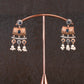 Antique Oxidised Silver Choker Necklace Set with Earrings for Women
