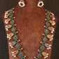 Green and Gold Tribal Pendant Necklace for Women