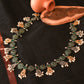 Green and Gold Tribal Pendant Necklace for Women