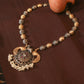 Dual Tone Beaded Elephant Pendant Replica Necklace for Women