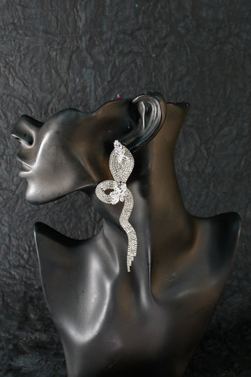 Luxury Crystal Long Curve Earrings