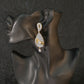 Dual-Tone Enamel & CZ Dangler Earrings