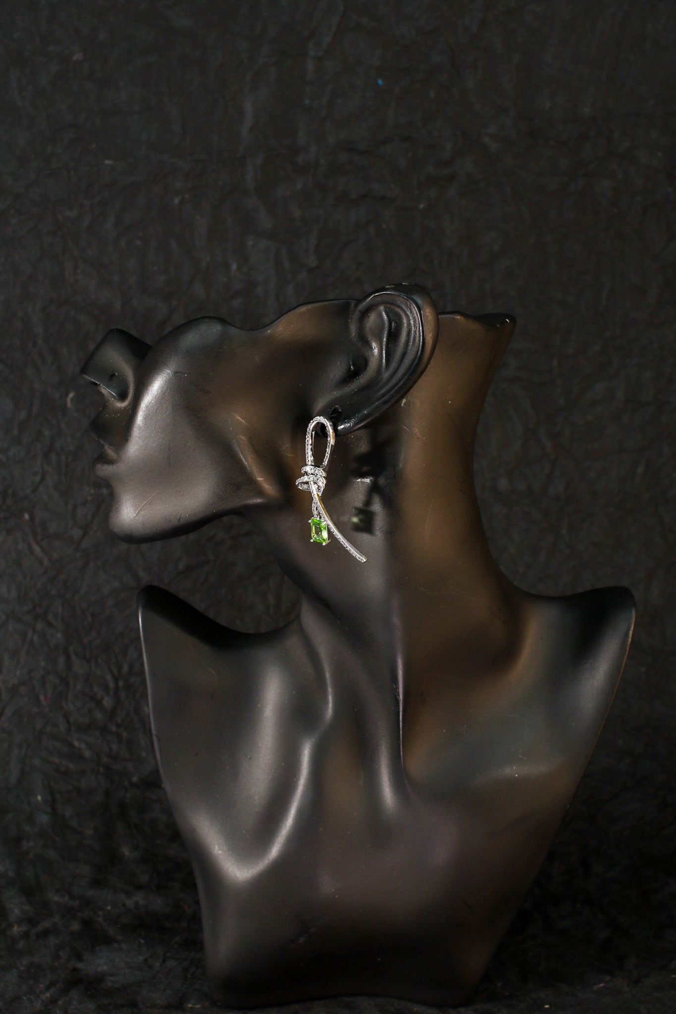 Green Bowline Loop Earrings