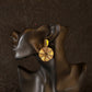 Korean Spiral Swirl Statement Earrings – Golden Wire Anti-Tarnish Design