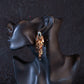 Gold Cluster Drop Earrings with Textured Discs