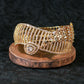 Gold Plated Designer Bracelet with Leaf Motif
