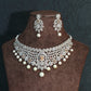 Designer Pearl and Stone Choker Set with Earrings