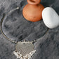 Oxidised German Silver Hansli Necklace with Heart Shaped Pendant