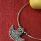 Oxidised German Silver Hansli Necklace with Goddess Motif Pendant
