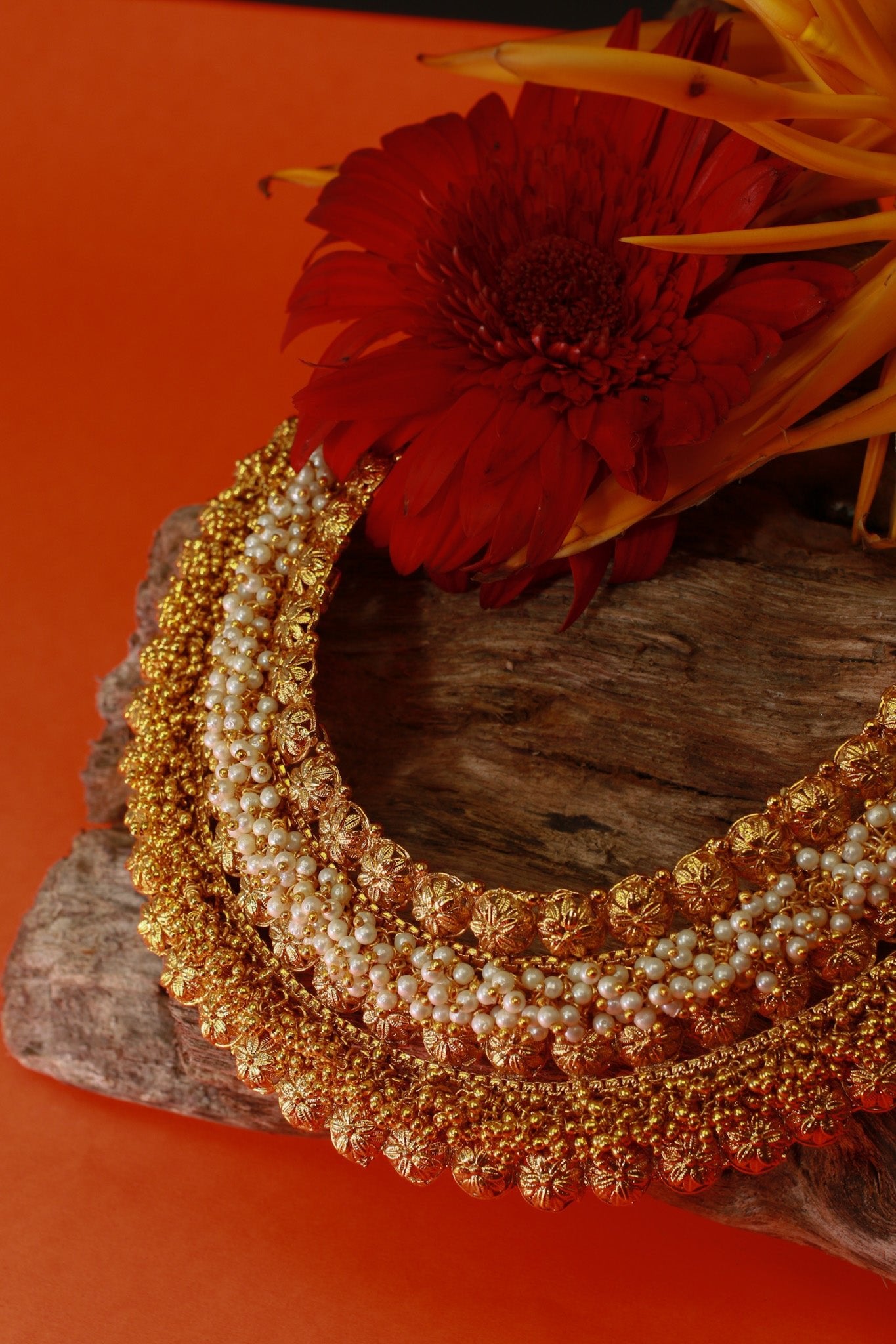 Antique Pearl Layered Temple Necklace - Maxiblink