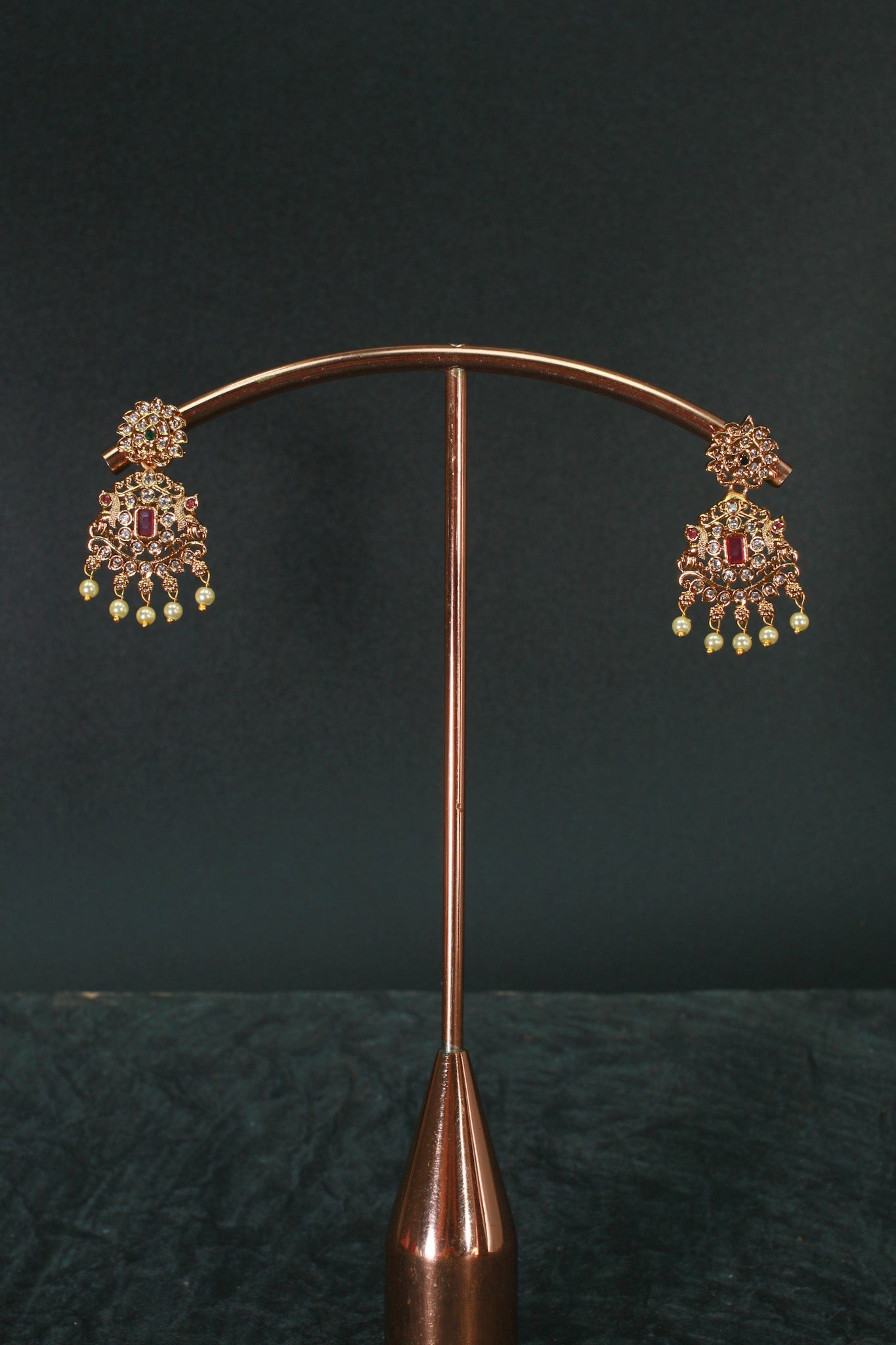 Antique Temple Bridal Combo—Choker & Long Haram with Lakshmi Motifs - Maxiblink