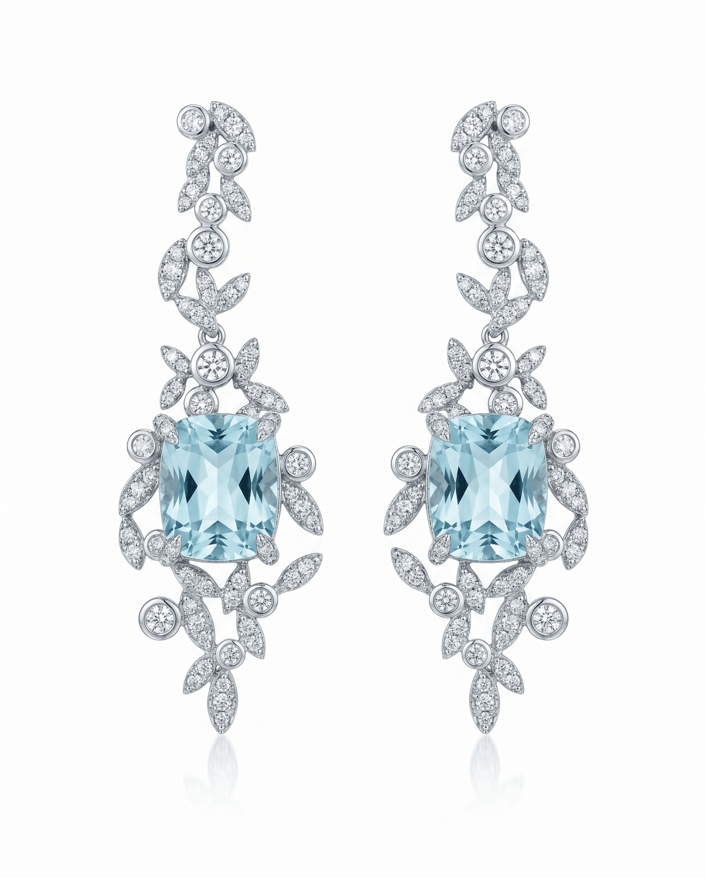 Aqua Crystal Chandelier Drop Earrings - Maxiblink