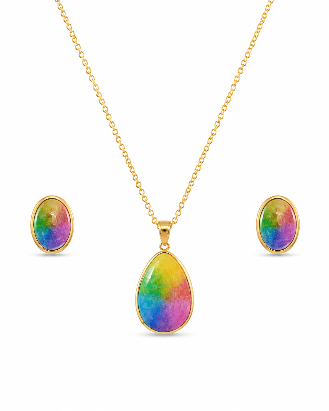 Aurora Opal Teardrop Pendant Set - Maxiblink