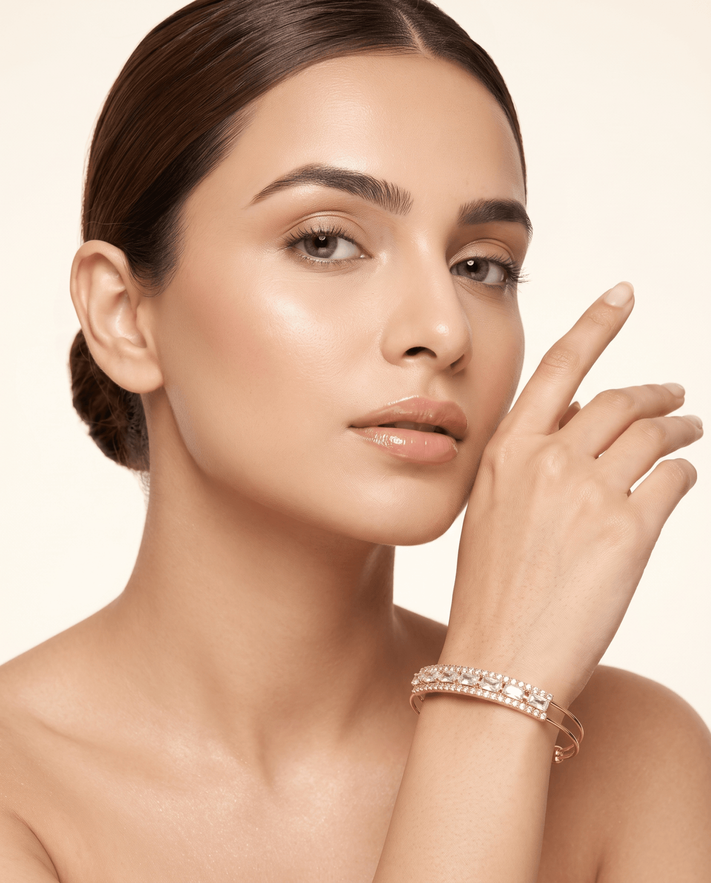 Baguette Halo Pave Cuff Bracelet - Maxiblink