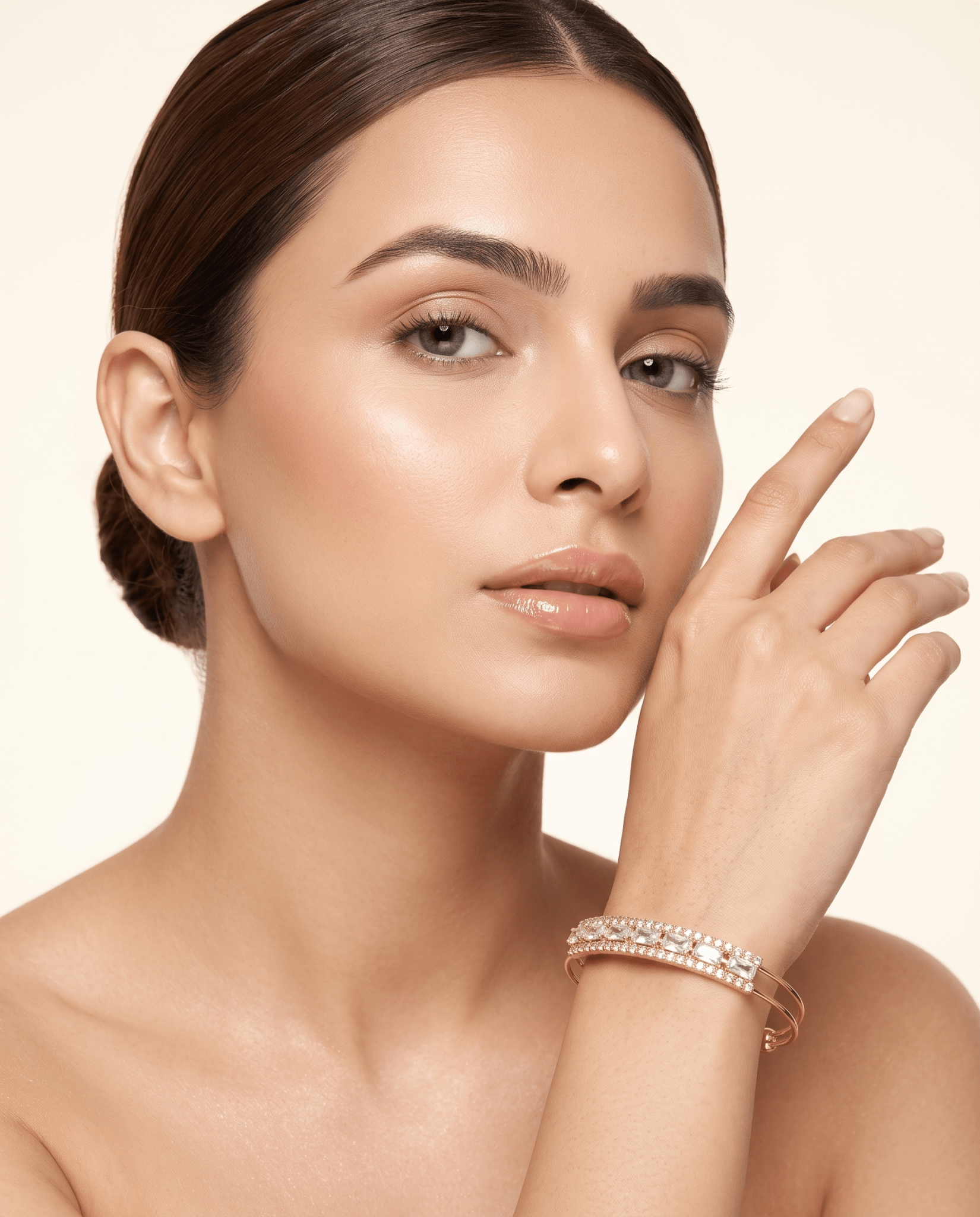Baguette Halo Pave Cuff Bracelet - Maxiblink