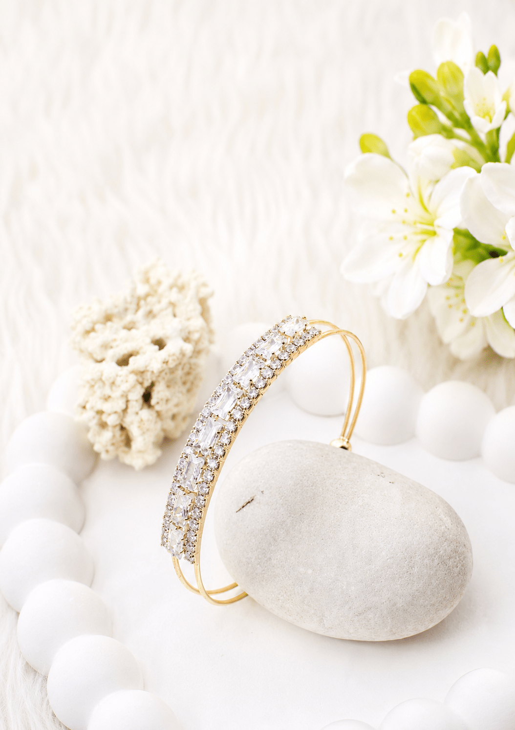 Baguette Halo Pave Cuff Bracelet - Maxiblink