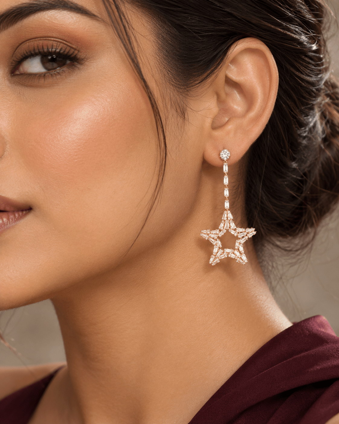 Baguette Star Drop Earrings - Maxiblink