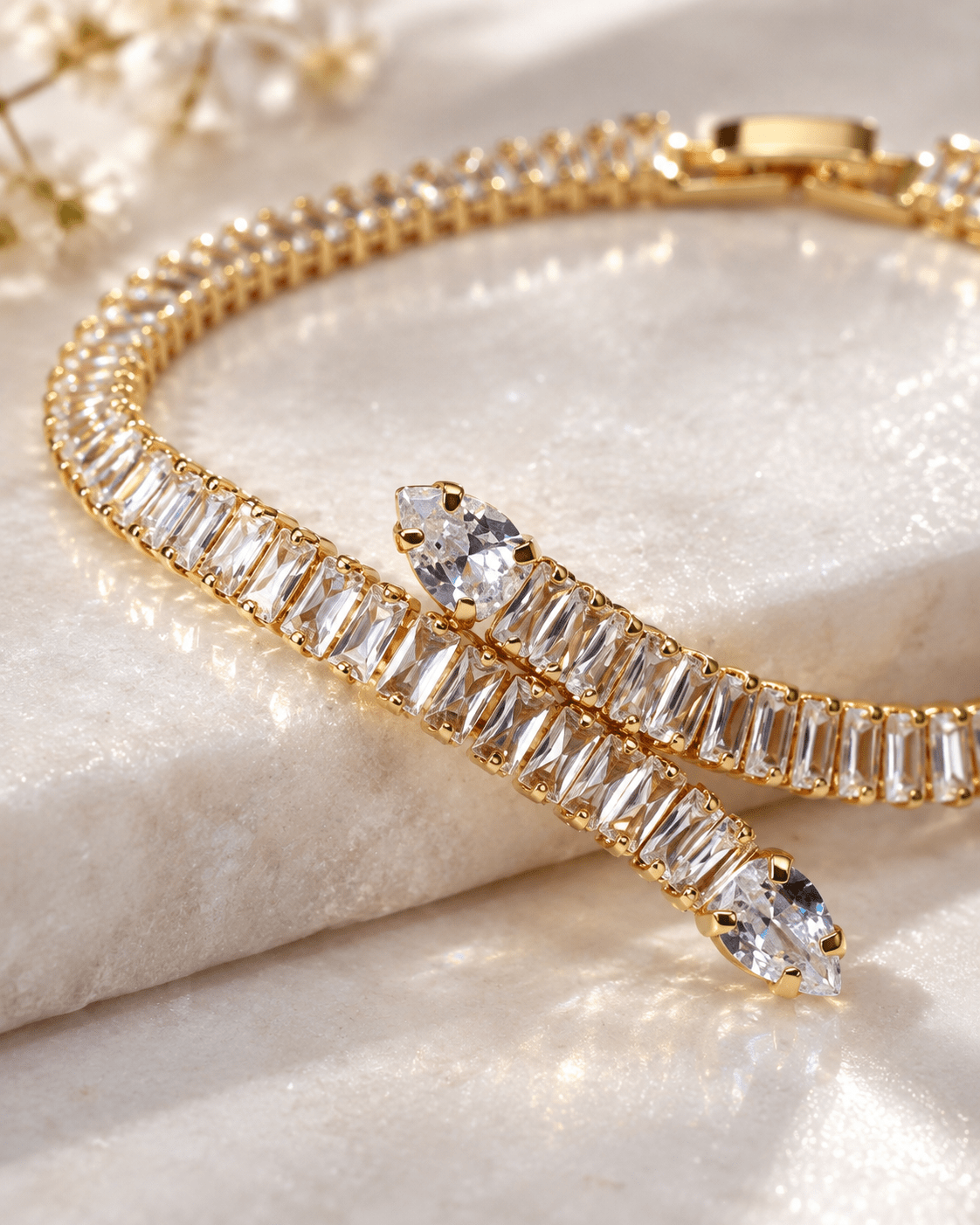 Baguette Wrap Tennis Bracelet - Maxiblink