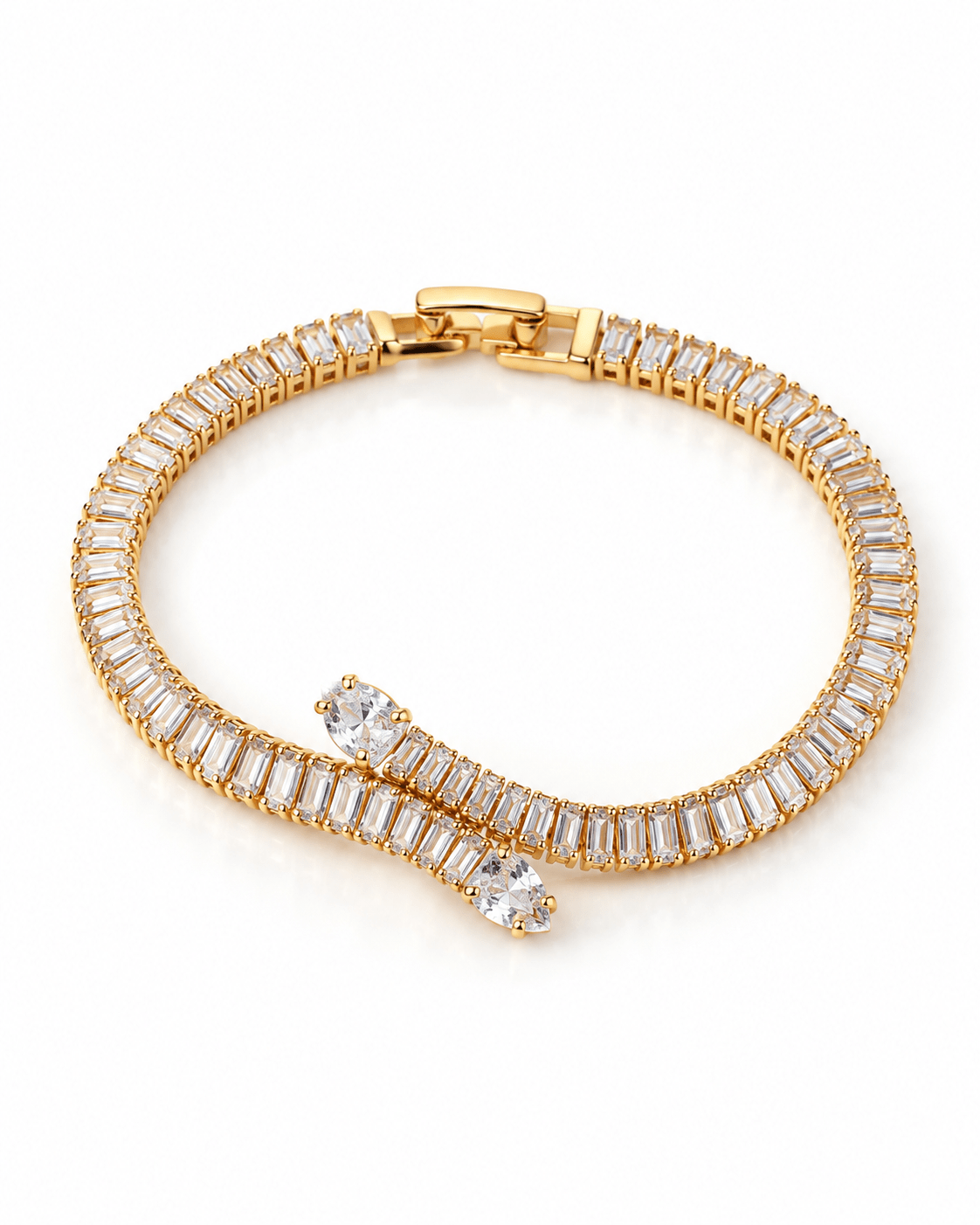 Baguette Wrap Tennis Bracelet - Maxiblink