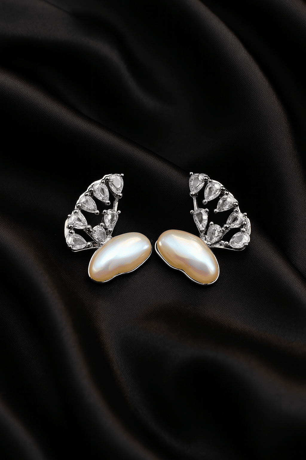 Baroque Flare Crystal Earrings - Maxiblink