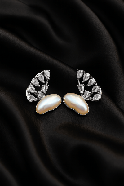 Baroque Flare Crystal Earrings - Maxiblink