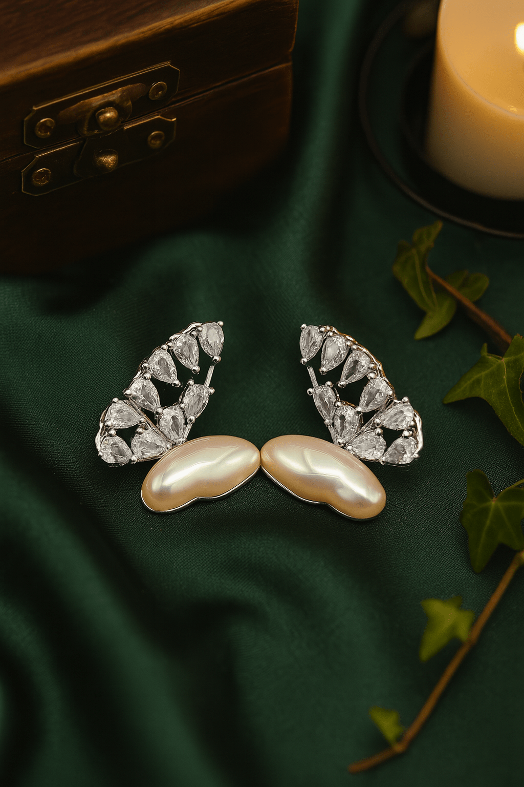 Baroque Flare Crystal Earrings - Maxiblink