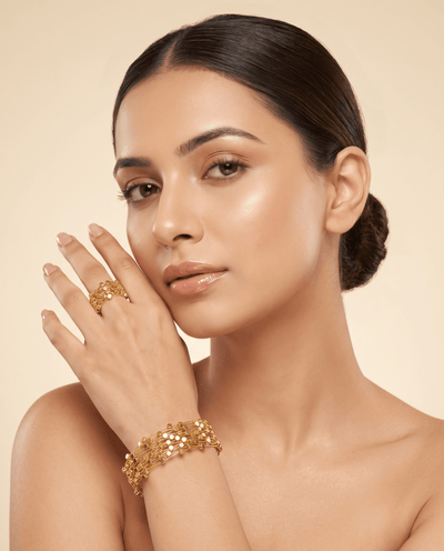 Beaded Multi-Strand Bracelet & Ring Set - Maxiblink