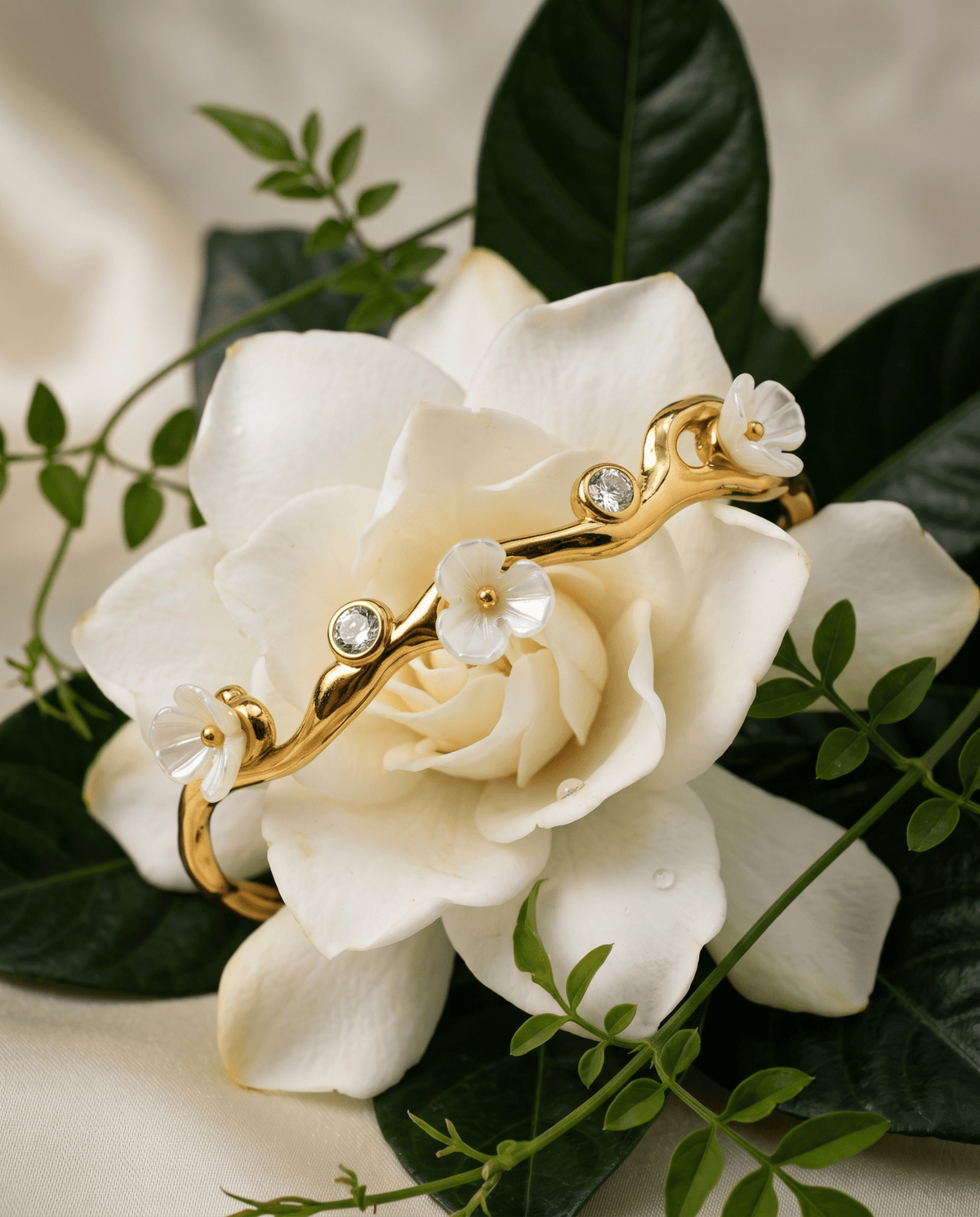 Blossom Branch Open Cuff Bracelet - Maxiblink