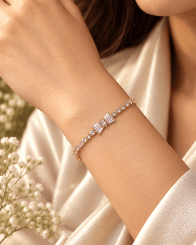 Bow Baguette Tennis Bracelet - Maxiblink