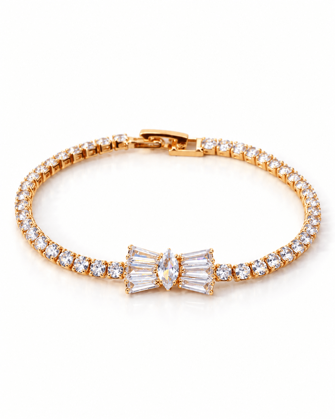 Bow Baguette Tennis Bracelet - Maxiblink