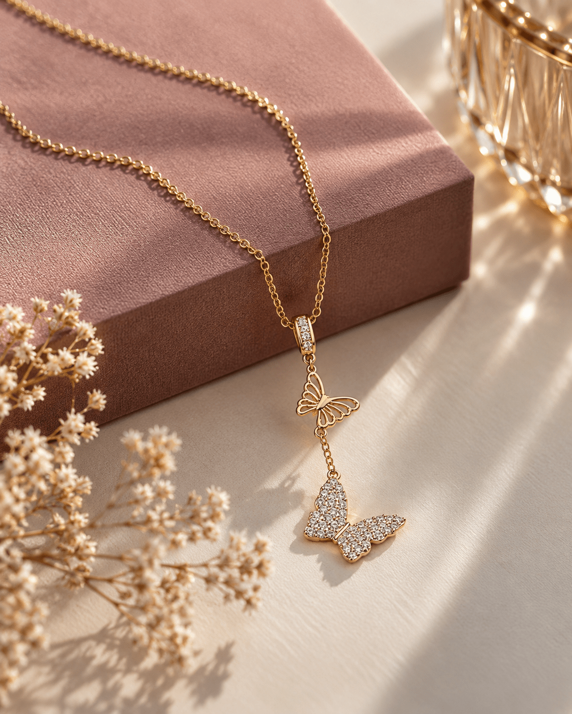 Butterfly Duo Lariat Necklace - Maxiblink