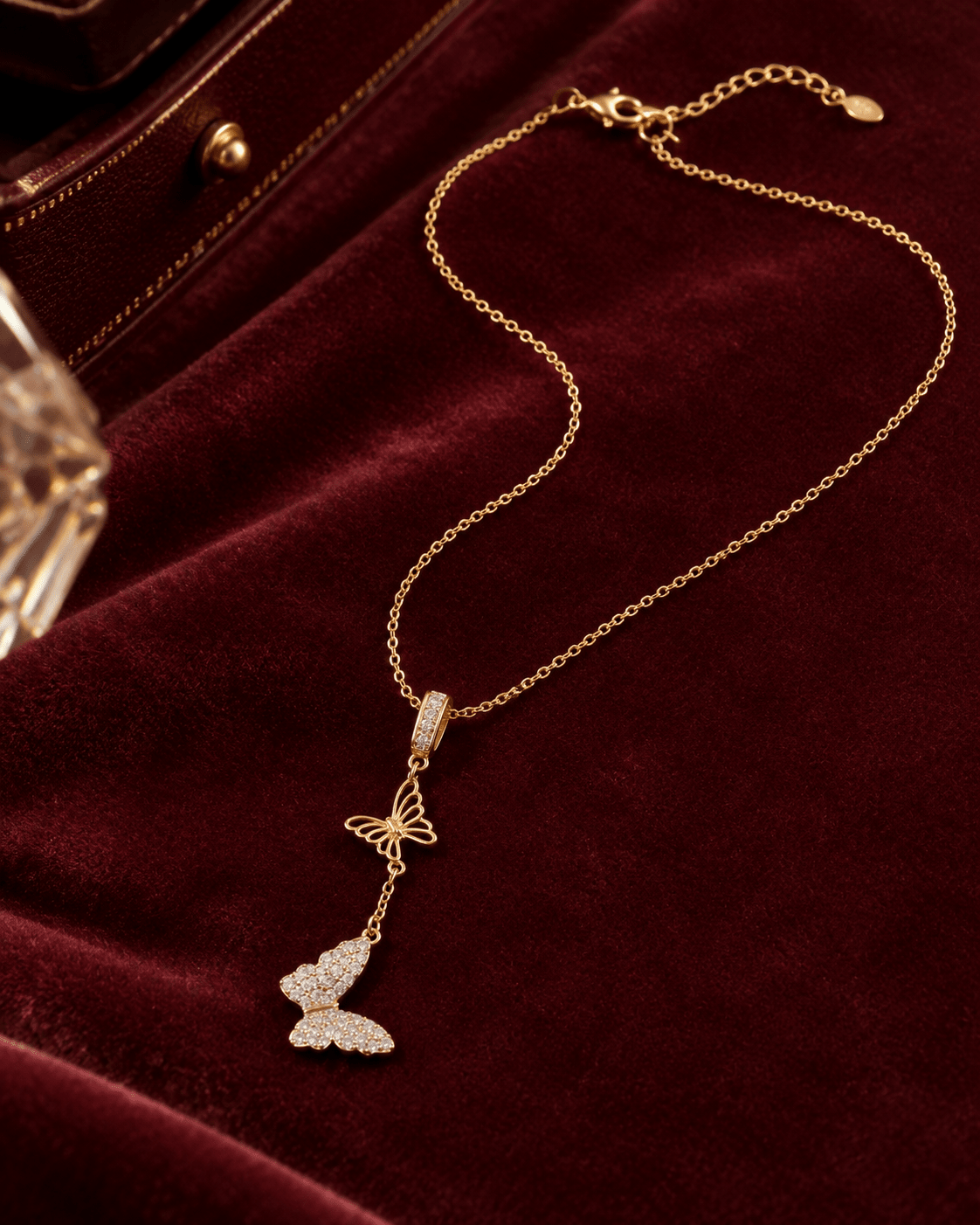Butterfly Duo Lariat Necklace - Maxiblink
