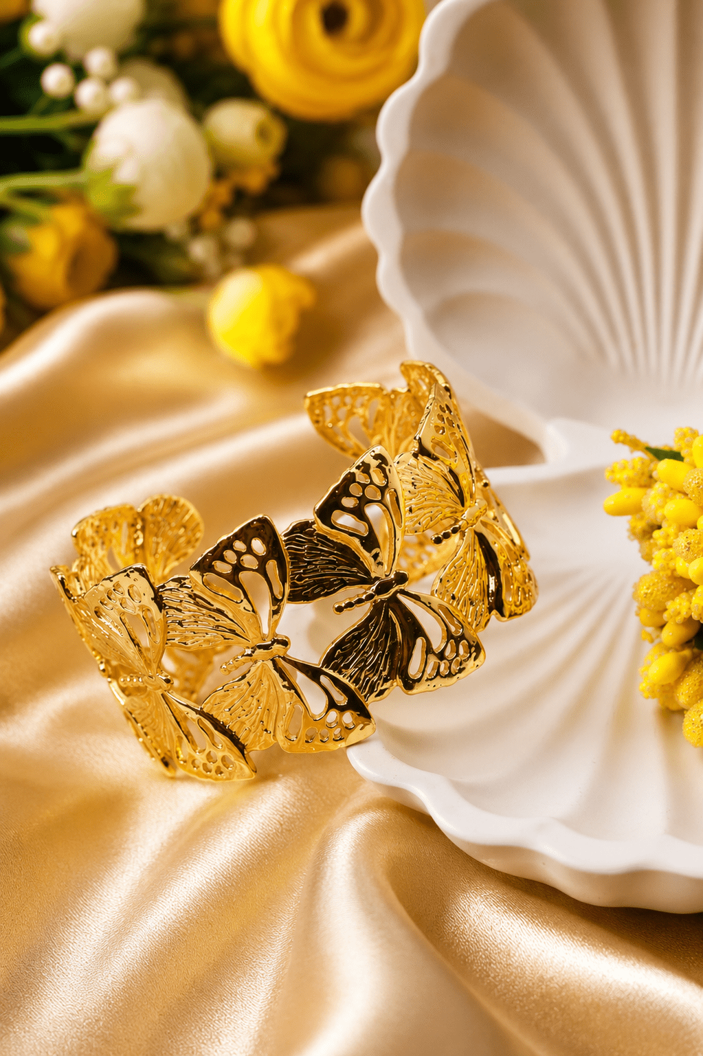Butterfly Garden Link Cuff Bracelet - Maxiblink