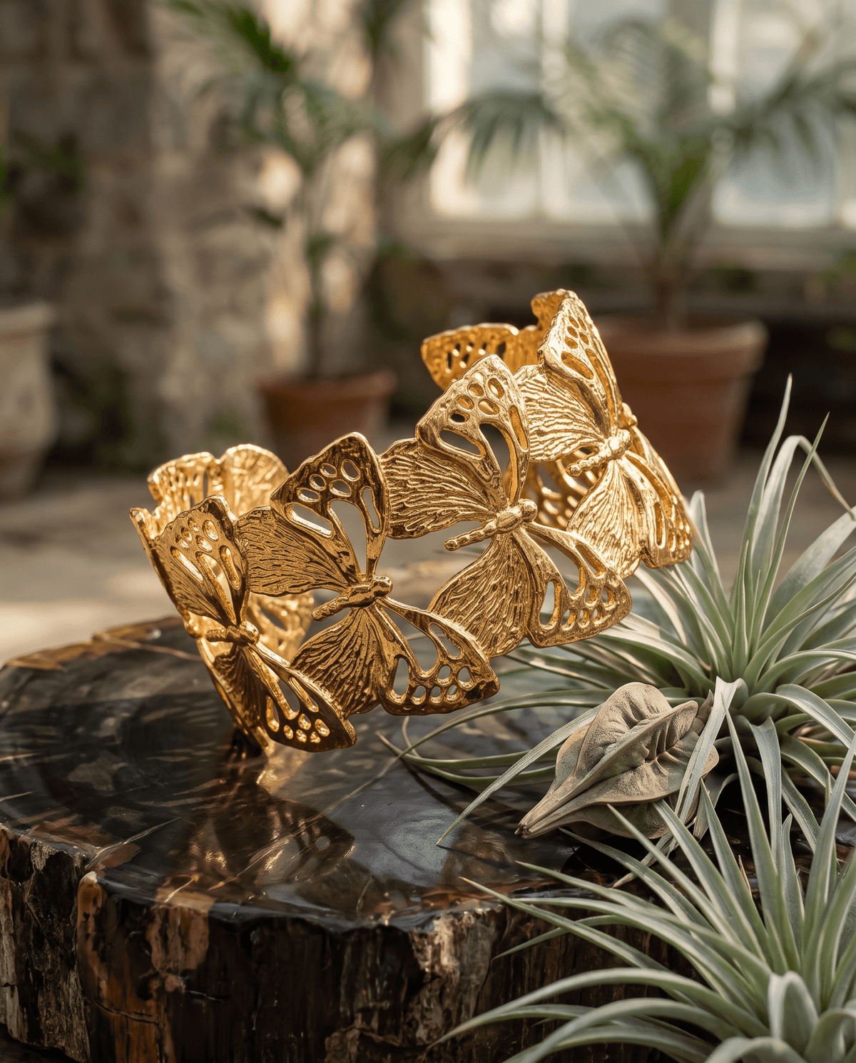Butterfly Garden Link Cuff Bracelet - Maxiblink