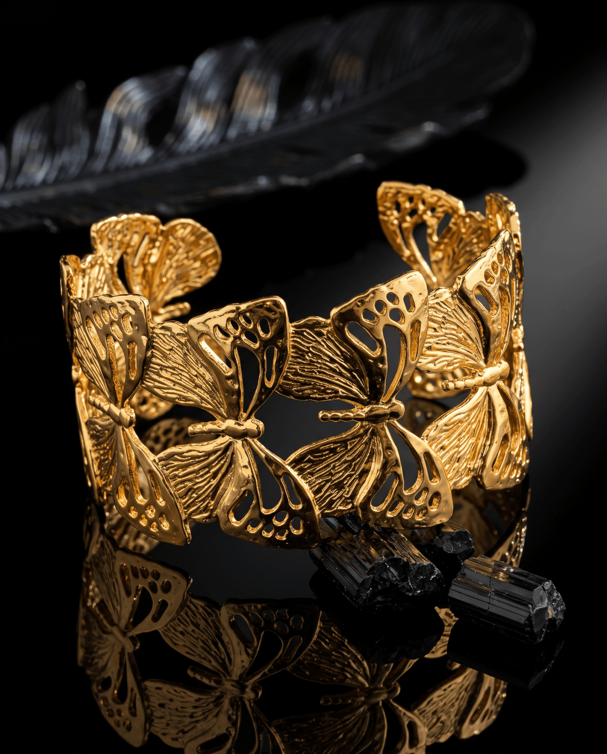 Butterfly Garden Link Cuff Bracelet - Maxiblink